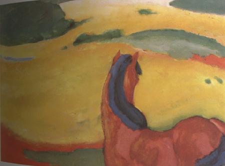 Franz Marc Horse in the Landsacape (mk34) Sweden oil painting art